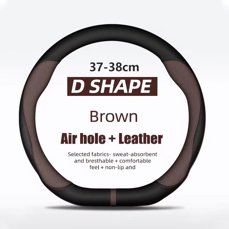For Opel OPC ASTRA CORSA INSIGNIA MOKKA VECTRA GTC Tigra Carbon fiber Leather Car Steering Wheel Cover 37-38cm Auto Accessories