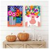 Nordic Posters and Prints for Room Decoration, Wall Photos, Colorful Flower, Rainbow, Cup, Lady Leopard, Canvas Painting