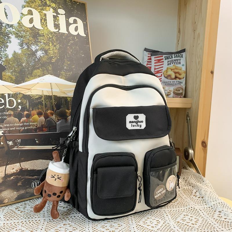 New Cute Campus Schoolbag Female Large-capacity Primary and Secondary School Students Strong and Durable Wide Shoulder Strap Backpack