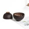 Natural Coconut Bowl Set: Coconut Shell Bowl with Coconut Wood Spoon and Fork for Fruit, Smoothies, and Salads