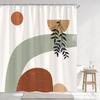 Rideau de douche imprimé style médiéval vintage Rideau de bain en tissu polyester géométrique abstrait moderne simple Décor de salle de bain