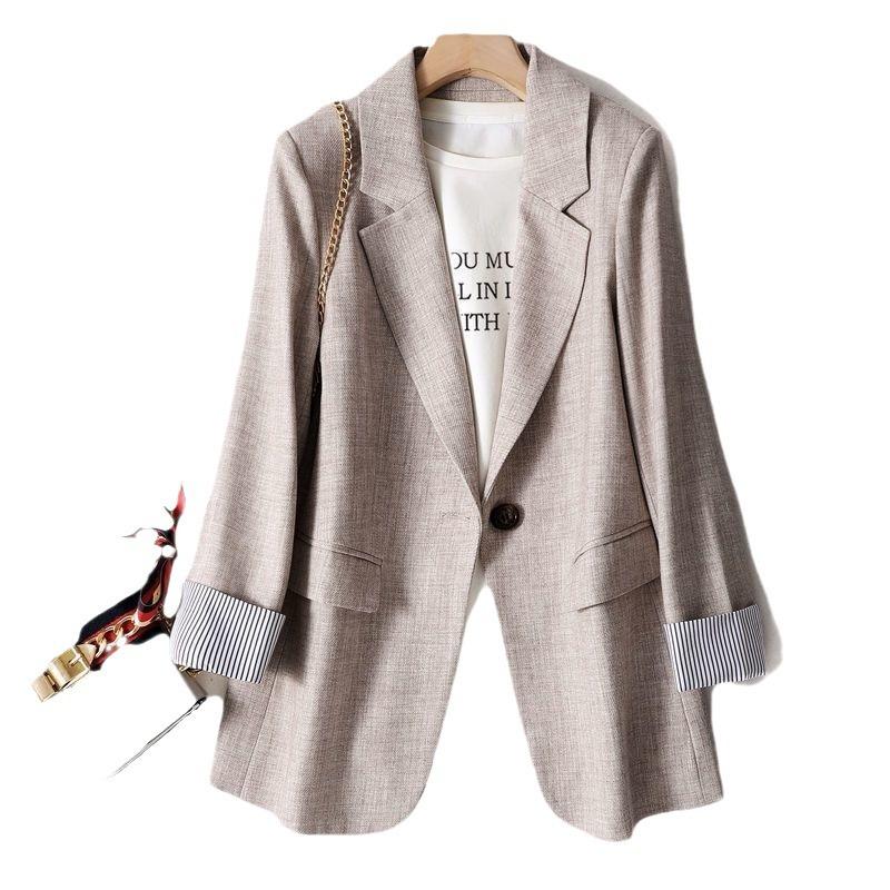 

Маленький пиджак женский весна-осень корейская версия The Slim Outer Wear 8XL чёрный