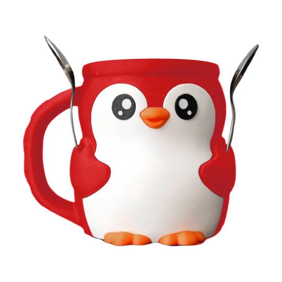 Ice Cream Cup Holder Penguin Shape Soda Beer Bottle 16 Oz Capacity Dessert Party Accessory Kitchenware