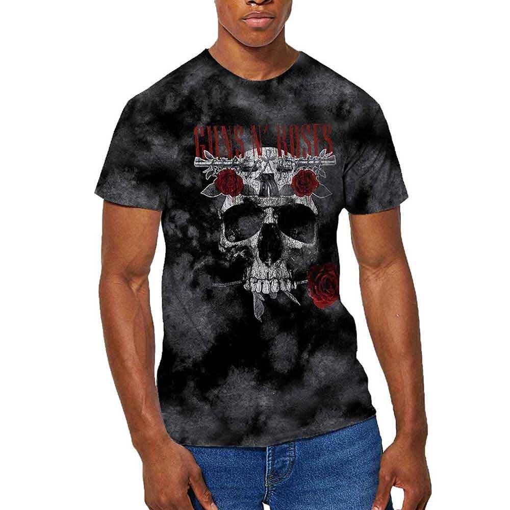 Футболка унисекс Guns N  Roses: Цветочный Череп (Dip-Dye) (большой) 3XL