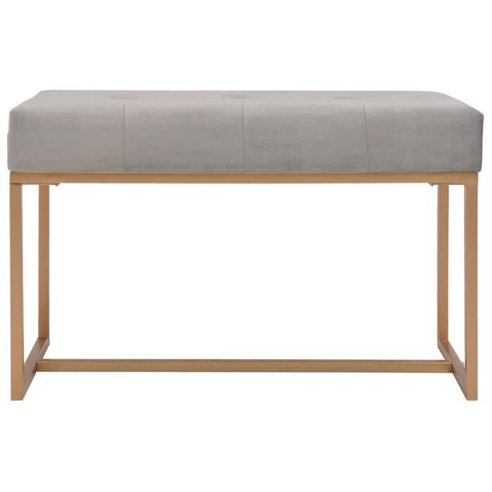 VidaXL Banc 80 cm Gris Velours 247558
