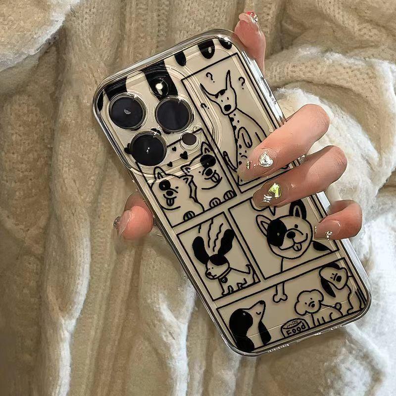 Dog Illustration iPhone 17 Mobile phone case for Apple 16 Pro space case 14 Personality 13 Cute 12 sets 15
