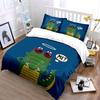 Green Cartoon Crocodile Bedding Set Bedding Duvet Cover Set Duvet Cover Pillowcases (1 * Duvet Cover 2 * Pillowcases, without duvet insert)