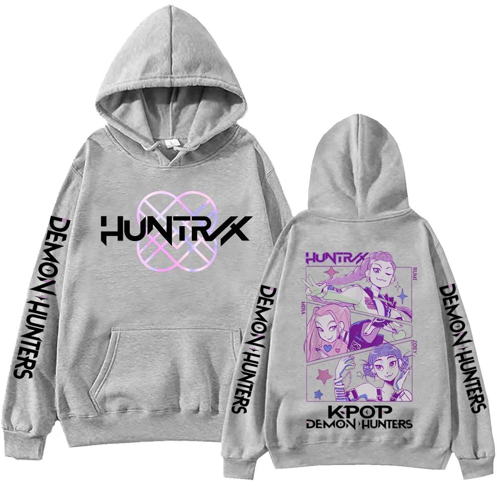 Anime K-Pop Dämonenjäger Hoodie, Y2K Übergroßes Harajuku Sweatshirt, Unisex Koreanische Streetwear Hip Hop Pullover