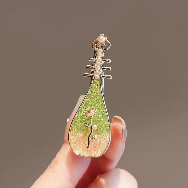 Rose Pipa Hairpin Chinese Style Niche Side Clip Bangs Clip Creative Broken Hair Clip Hairpin Headgear