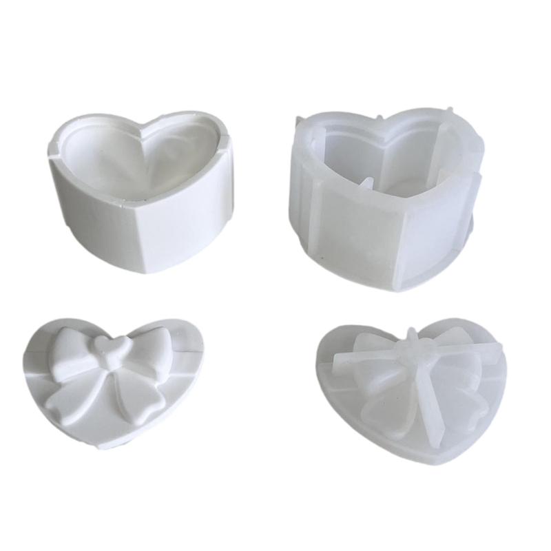 DIY-Harz-Bastelform-Set, Schmuck-Organizer, Silikon-Geschenkbox-Formen für Heimdekorationen und Geschenk-Aufbewahrungsbox mit Deckel