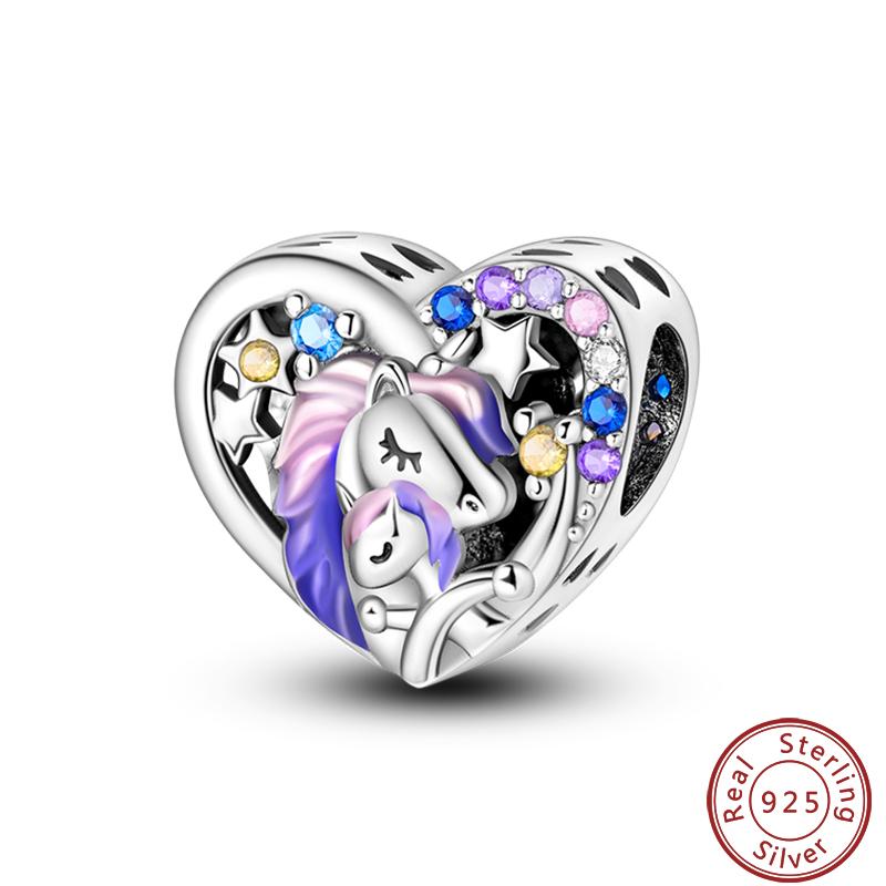 Dreamy Unicorn Series Copper Rainbow Cloud Dreamy Color Charms Beads 3Mm Diy Fine Jewelry Making