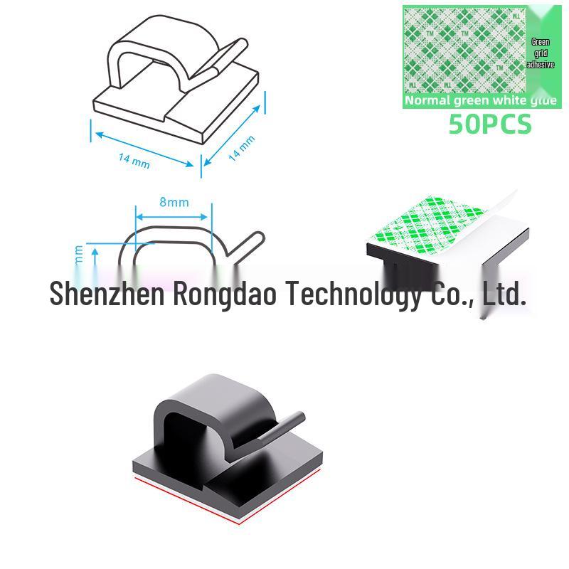 Klip do Organizacji Przewodów i Kabli Sieciowych Kamery Samochodowej na Deskę Rozdzielczą - Zarządzanie Kablami na Biurko