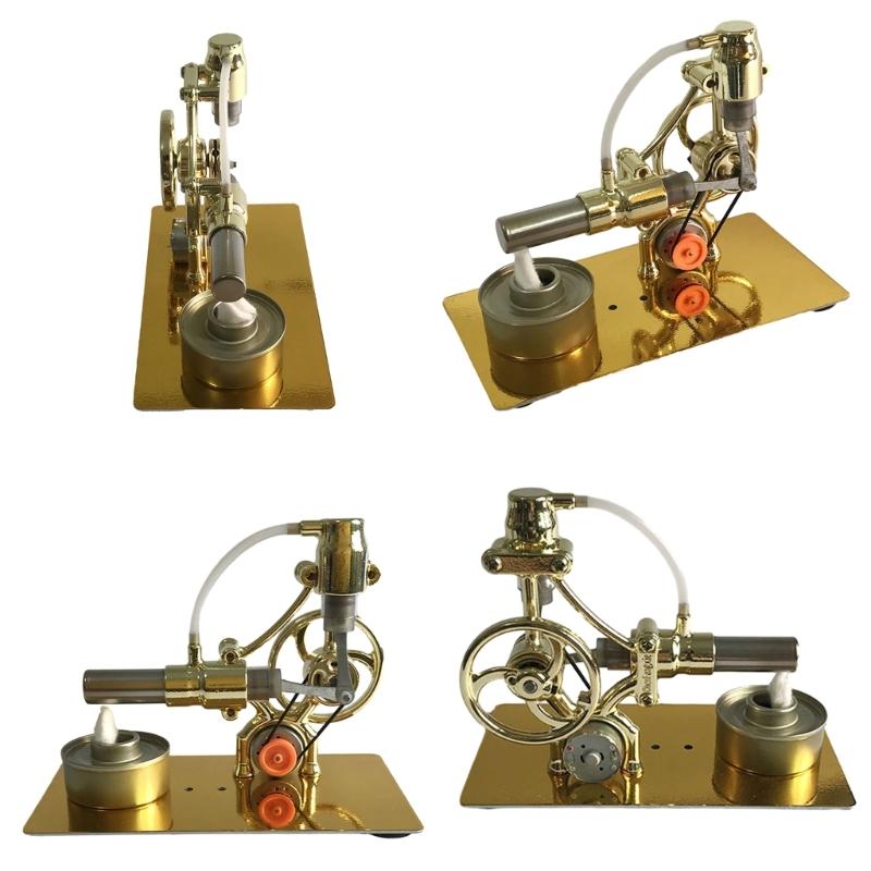Physics Experiment Model Educational Metal Toy Stirling Engine Model Toy Perfect for Demonstrations & Classroom Props