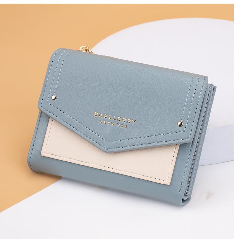 Baellerry Women's Short Wallet All Match Casual Zipper Coin Purse Multi-Card Holder