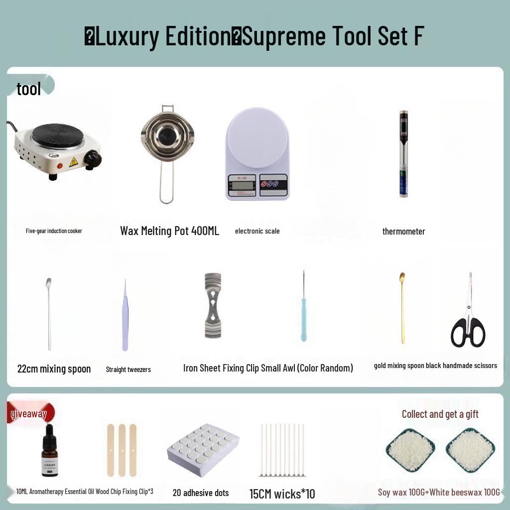 Aroma Candle DIY Kit: Wax Melting Pot & Tools for Homemade Candles