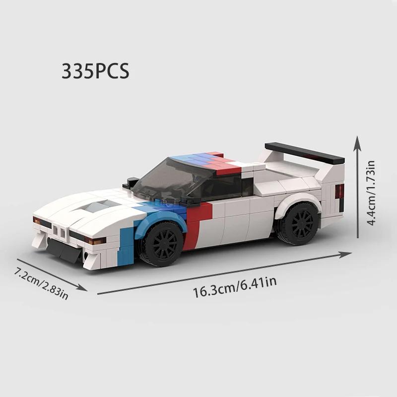 City MOC Speed Rally Sport Racing Vehicle Police Cars Classical Model Building Blocks Super Race Brick Technical Christmas Gift