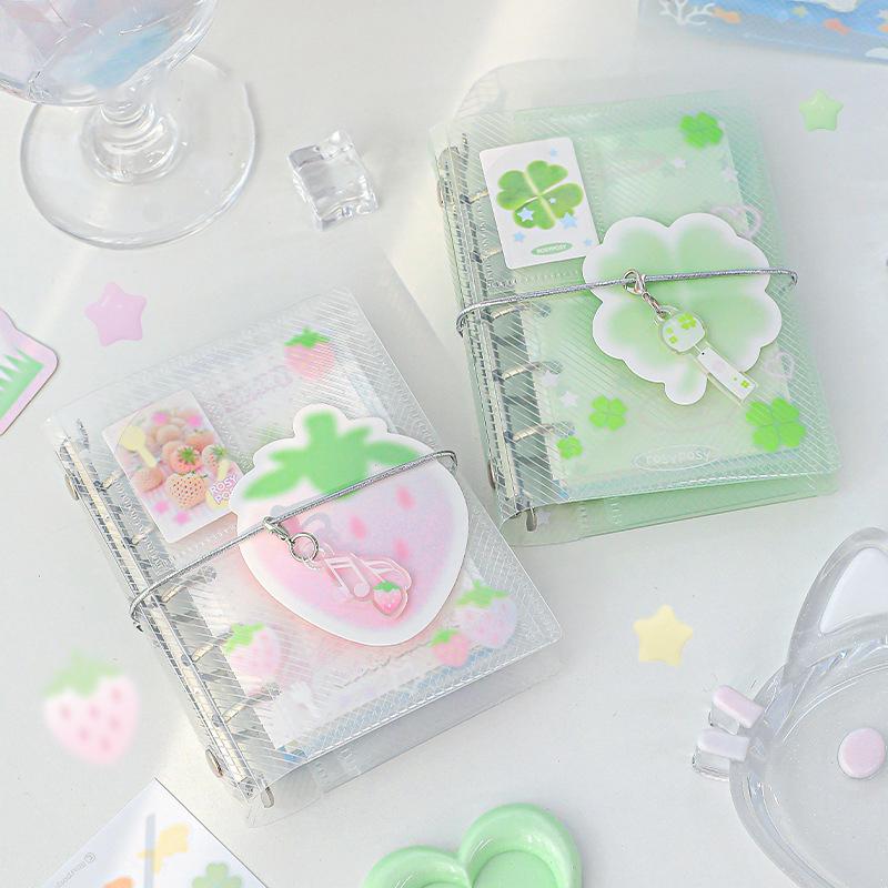 Mini Cuaderno Carpeta Portátil Planificador Anual Diario Semanal Libro de Agenda Dibujos Animados Hojas Sueltas Estético Cuenta de Mano