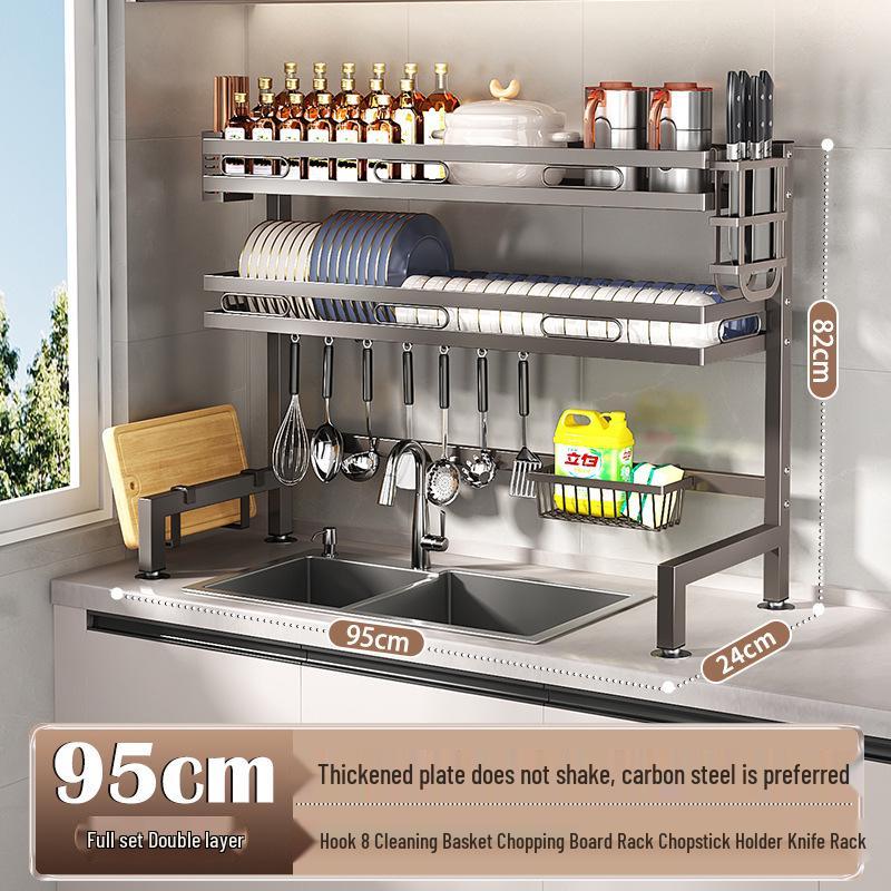 

Многофункциональная сушилка для посуды для хранения под кухонной раковиной и на столешнице