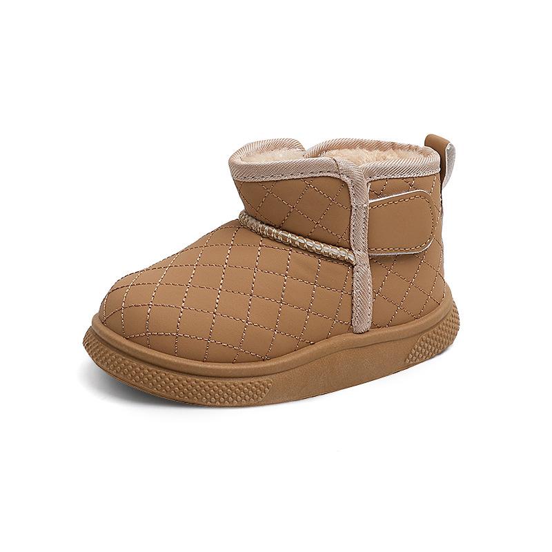Children's Cotton Boots 2025 Winter New Boys' Fashion Boots Fleece Thickened Girls' Fashion Short Boots Warm Snow Boots