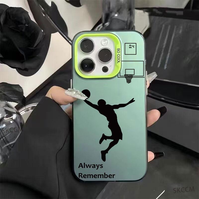 Basketball Player Plating Case For iPhone 11 13 12 14 15 16 Pro Max 13 15 Pro XS XR XS 7 8 14 16 PLUS SE 2022 Shockproof Cover
