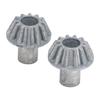 2Pcs RC Car Metal Bevel Gear Zinc Alloy 12T Metal Bevel Gear Replacement RC Parts for WLtoys 124008 124010 RC Cars