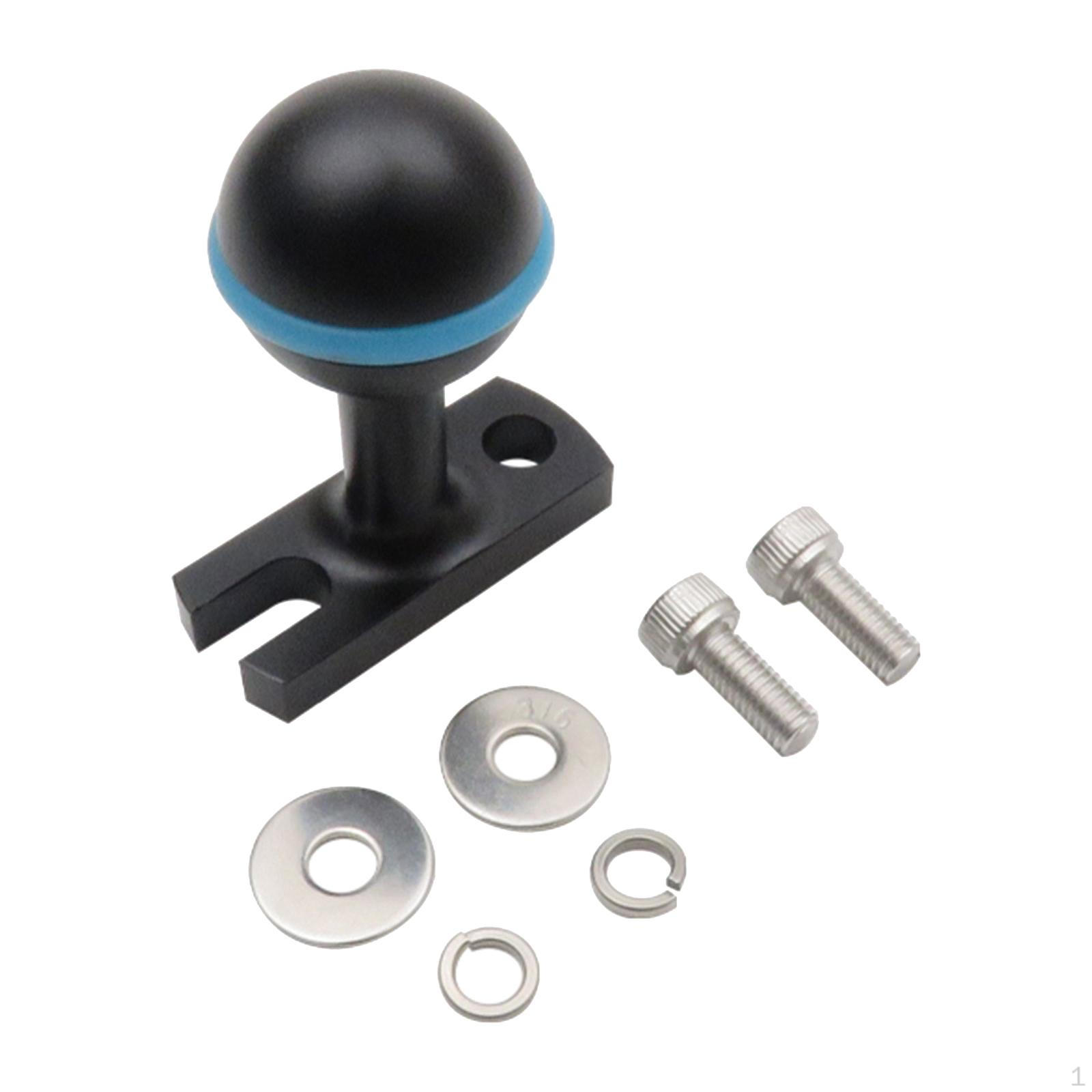 

Ball Head Adapter Diving Bracket Adjustable Screw,Aluminum Alloy,1 inch Fixed Mount Joint