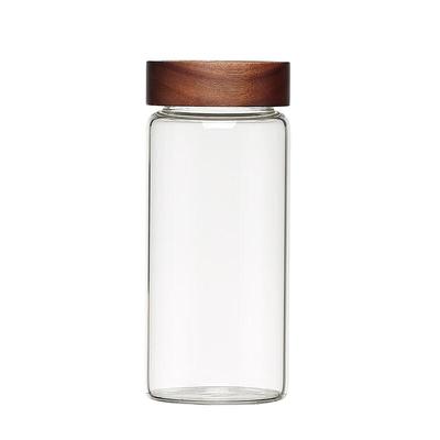 ZISIZ High Borosilicate Glass Storage Jar with Lid