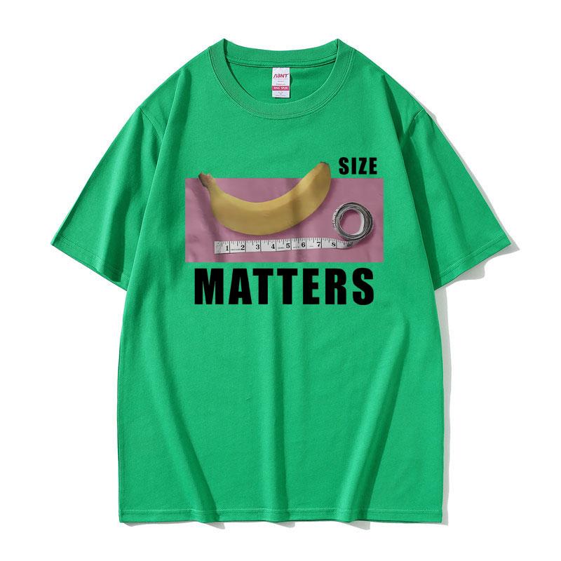 Banana Size Matters T-shirt Funny Meme Shirt Men Women Clothing Casual Fashion T Shirts Fashion Hip Hop Aesthetic Streetwear