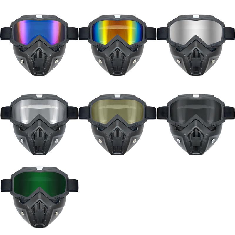 1 Pieza Máscara Gafas de una Pieza Spot Retro Harley Gafas de Motocicleta Gafas de Motocicleta Todoterreno Parabrisas
