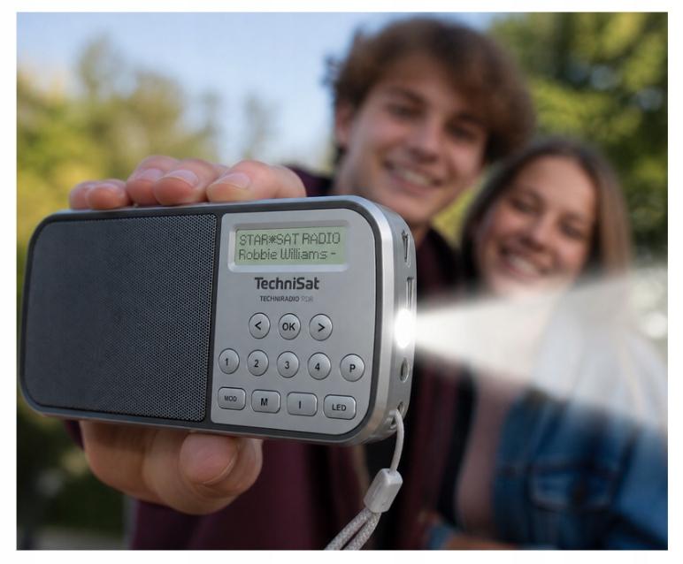 TechniSat TECHNIRADIO RDR DAB+ FM USB Pocket Radio Silver