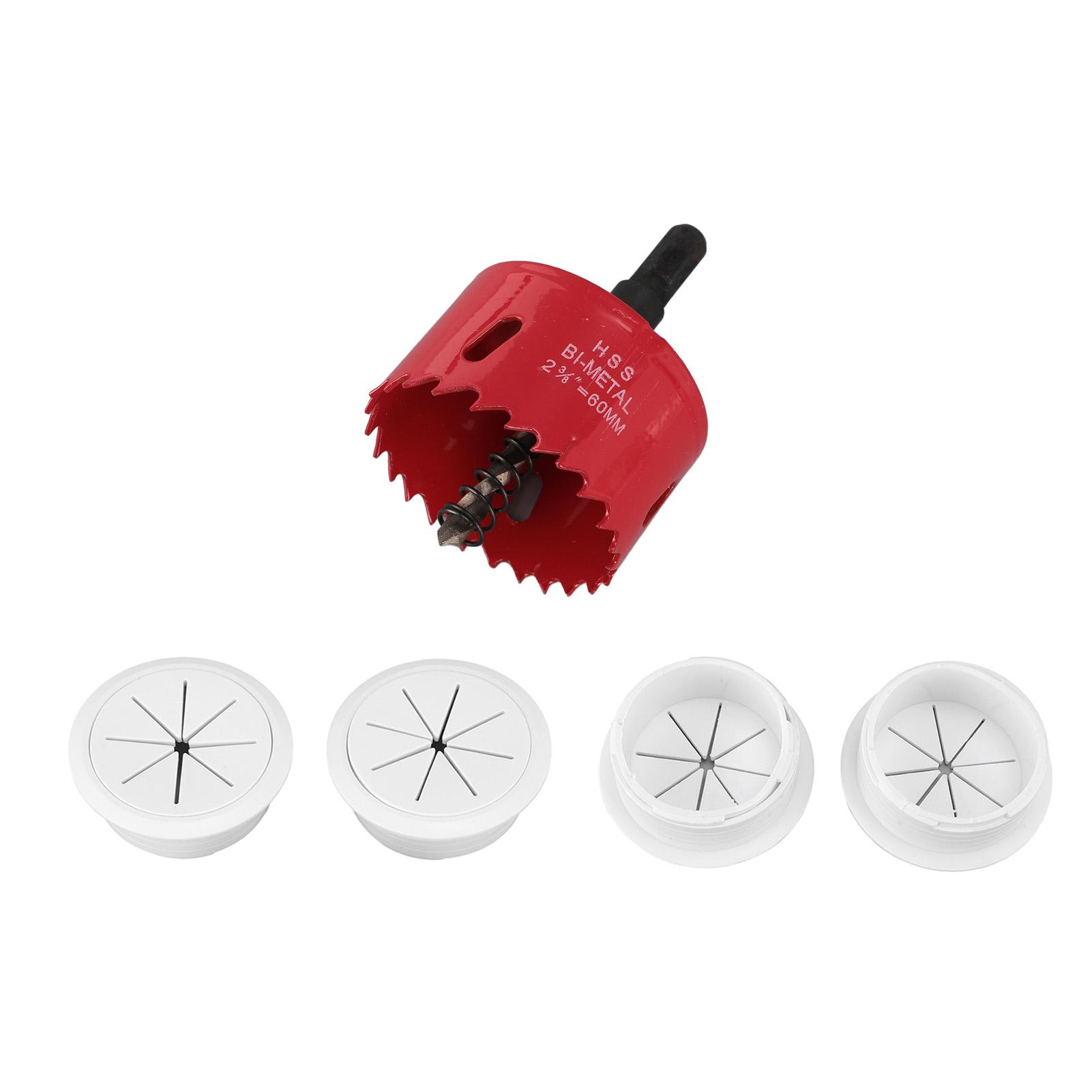 

TV Wire Hider for Wall 2‑3 8in 60mm Hole Cord Hider in Wall Cable Management Kit Includes 4 Pass Throughs 1 Hole Saw