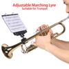 Portable Black Trumpet Marching Lyre Music Clip Stand