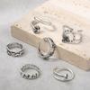 Personalized Combination Ring, Retro Love Nails Flower Opening 6 Pieces Ring Jewelry