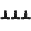 3Pcs IP68 Waterproof Connector Electrical Cable 3 Way T Shape Outdoor Industrial Accessories