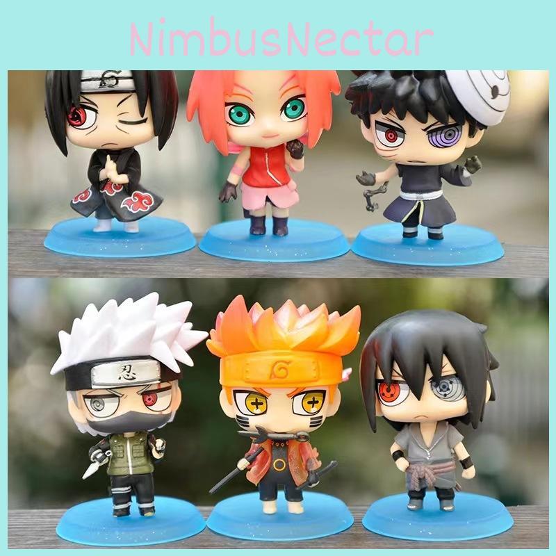 6 Animation Naruto Pcs Toy Doll Version Cartoon Characters Car Cake Decoration