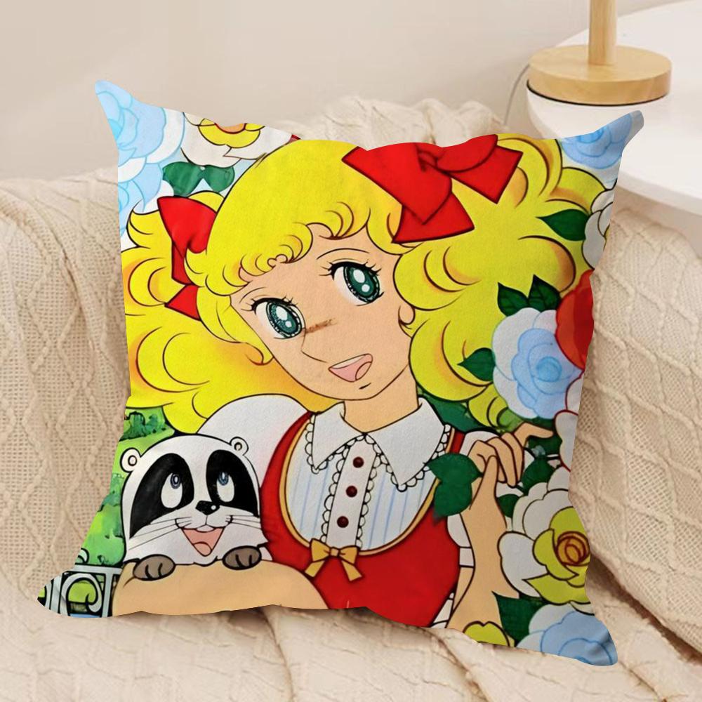 

Anime C-Candy Candy Cushion Cover Silky Short Plush Double-Sided Printed Pillow Case for Sofa All Seasons Home Decor Gift 30cmx30cm