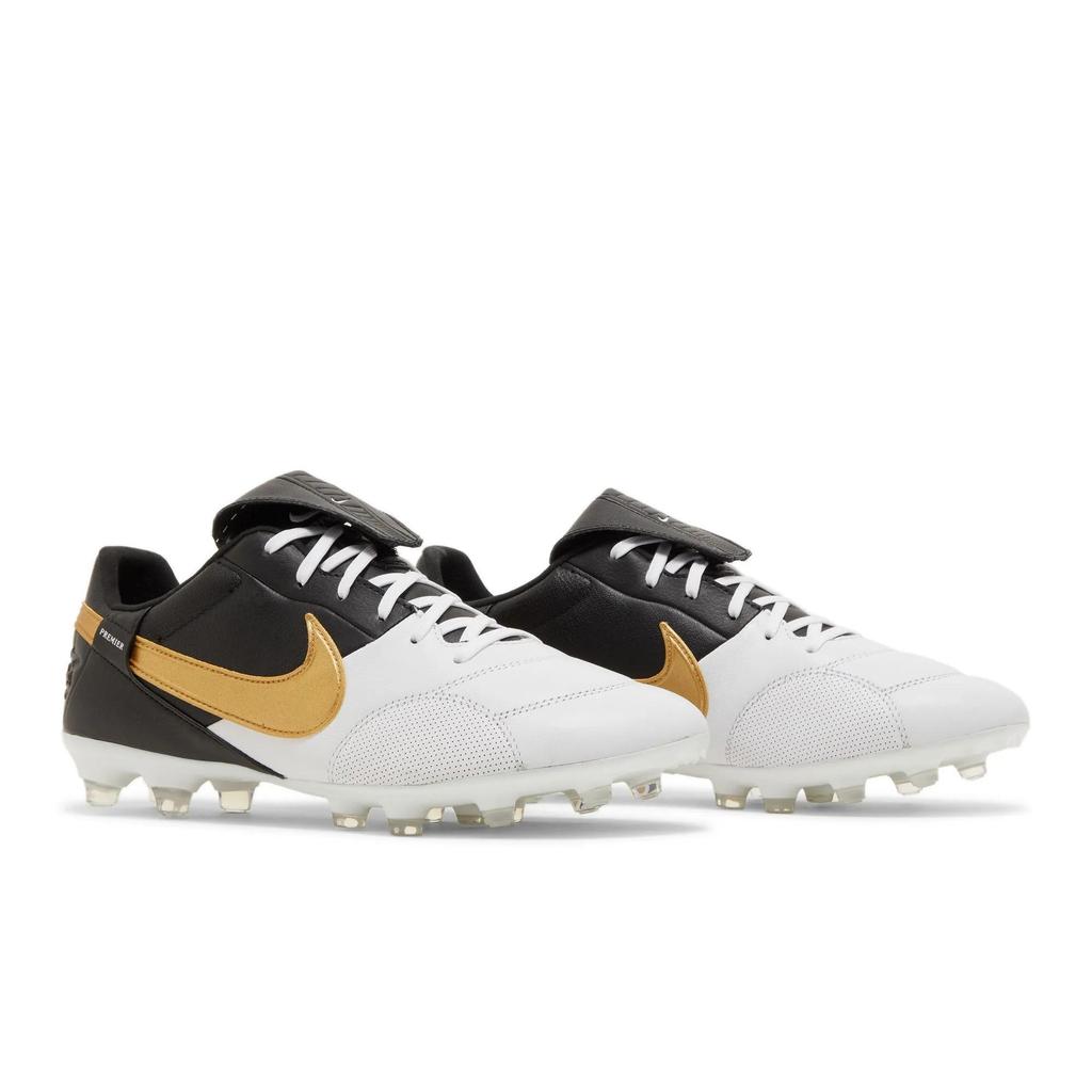Nike Premier 3 FG 'Clash Pack' (Unisex) White / Black / Metallic Gold Soccer Shoes AT5889 174
