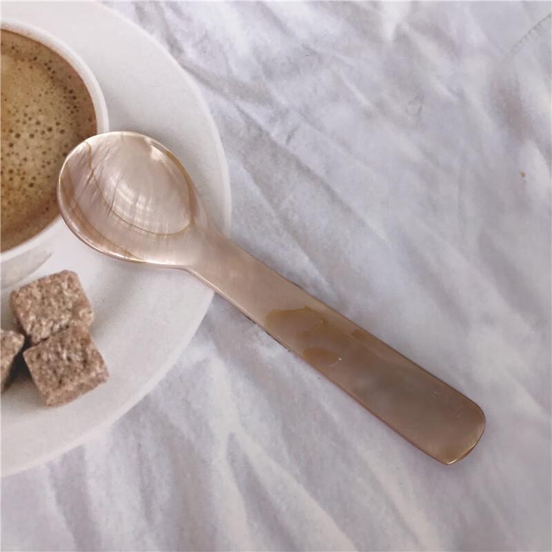 Abay Conch Shell Coffee & Caviar Spoons