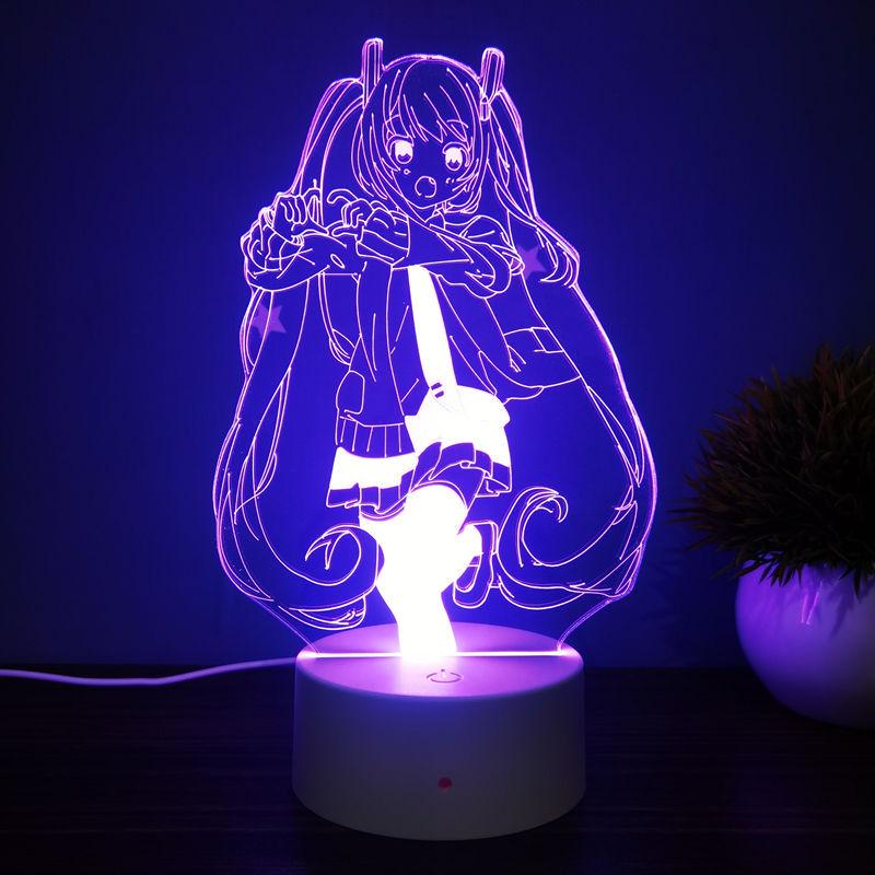 3D LED éjszakai fény: Hatsune Miku, Douluo Kontinens, Sailor Moon Animáció