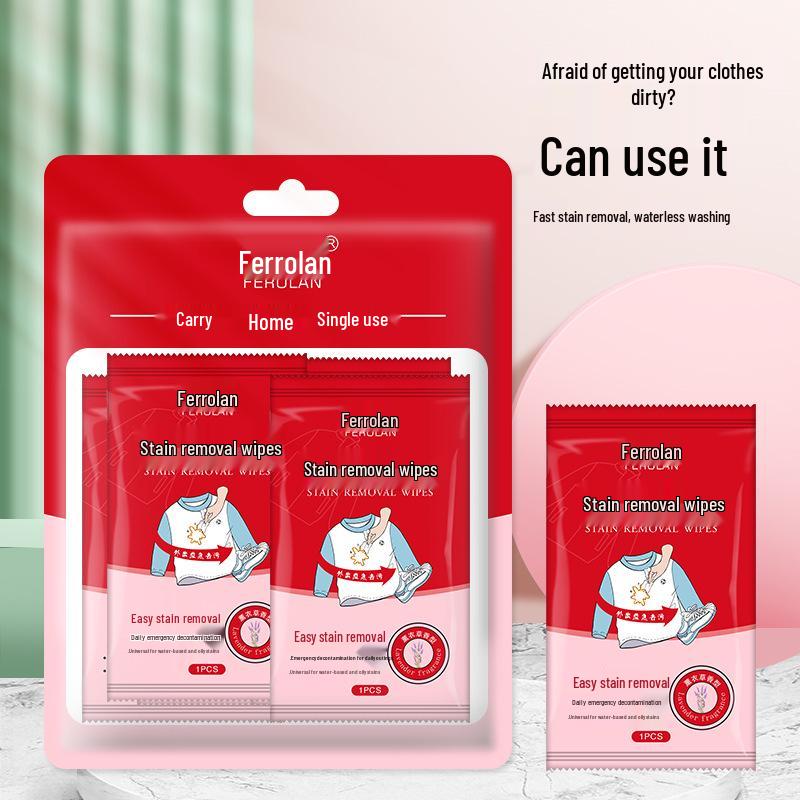 Bezspłukiwalne chusteczki do usuwania plam z ubrań, butów i kurtek