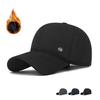 Autumn Winter Men's Warm Velvet Cotton Hat Middle-Aged and Elderly Ear Protection Baseball Cap Cold-Proof Cap for The Elderly