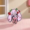 Cherry Blossom Virtual Singer Enamel Pin – Pigtail Girl Badge and Otaku Fan Gift
