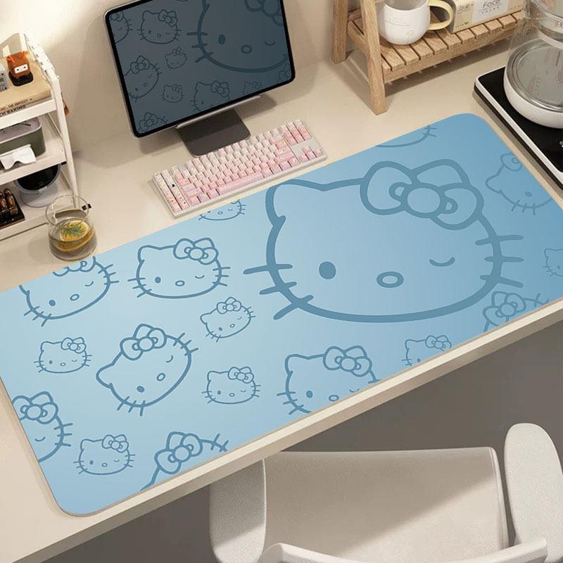 Creative Leather Hello Kitty Printed Mouse Pad Girls Student Extra Large Non-Slip Pad Computer Key Pad Cartoon Desk Writing Pad
