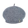 VARZAR Stud Logo Wool Beret Gray