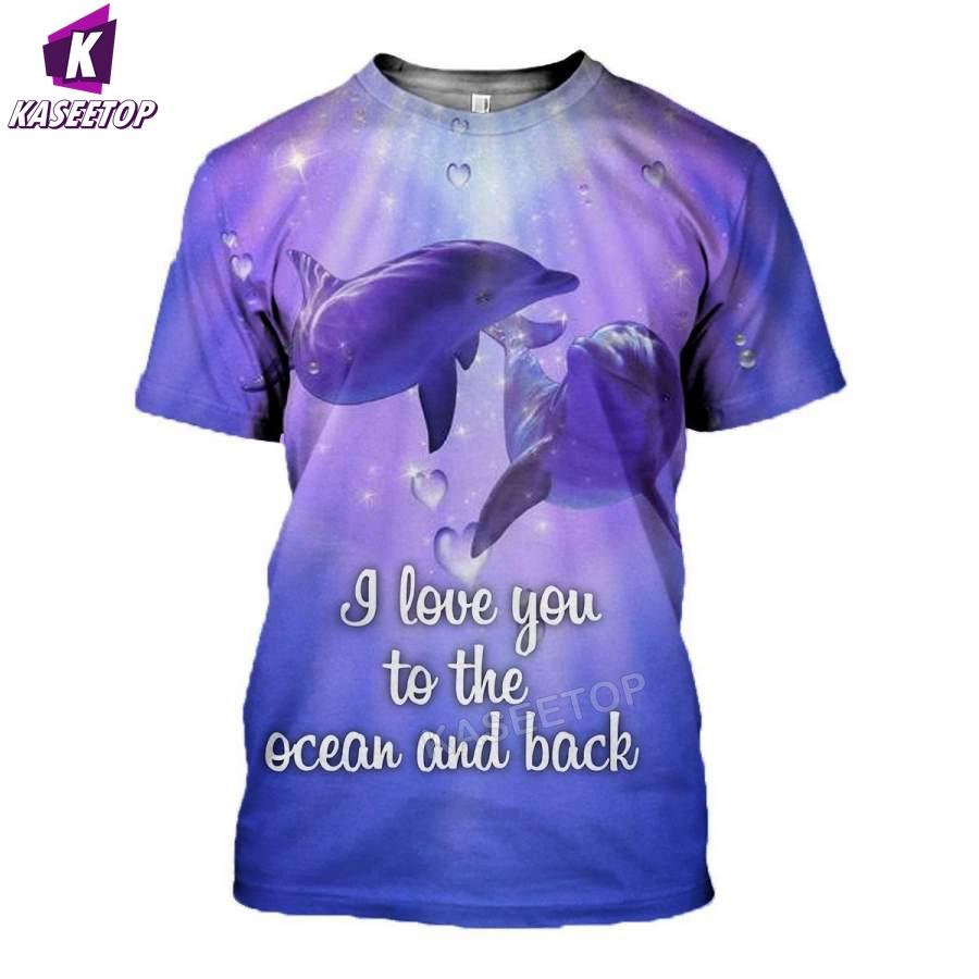 Fashion Men's T-Shirt Summer Animal Dolphin Short Sleeve 3D Printed Top T Shirt Man Oversized Clothing Sport Pullover Tee Shirt