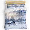 Forest Snow Landscape Beautiful 3pcs Bedding Set For Bedroom Double Bed Home Textile Duvet Cover Quilt Cover Pillowcase