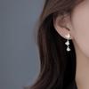 Real 925 Silver Butterfly Tassel Stud Earrings For Women Classic Insect Fine Jewelry Light Accessories