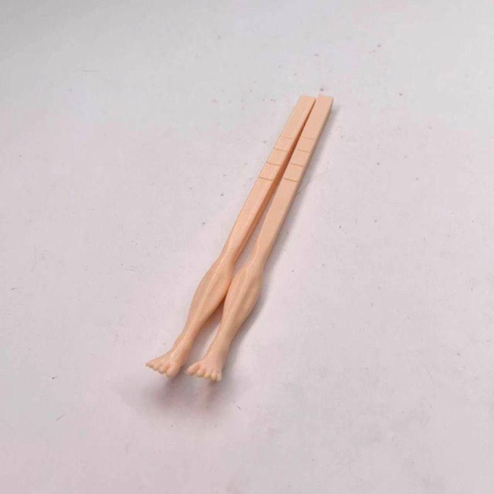 Non-Slip Foot Shape Chopsticks Reusable Toe Food Clip Easy To Clean Funny Food Sticks Kitchen Use