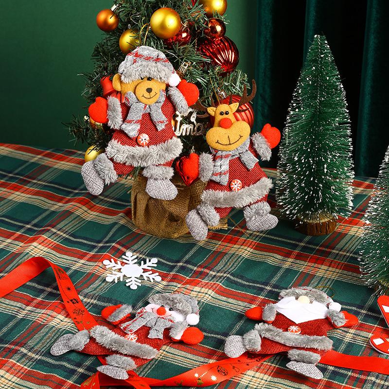 Christmas Doll Home Christmas Decorations Santa Snowman Elk Wing Angel Christmas Tree Pendant Ornament Xmas Navidad Noel Gifts