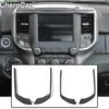 4X Front/Rear/Central AC Air Vent Outlet Trim For Dodge Ram 1500 18+Carbon Fiber